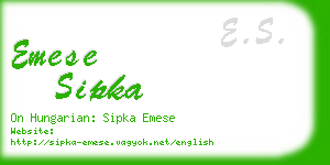 emese sipka business card